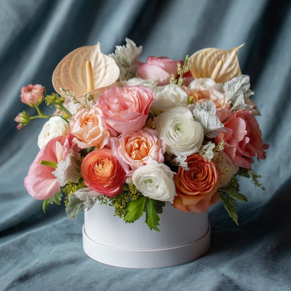 Cloud Whispers — A Morning Ode of Roses & Ranunculus