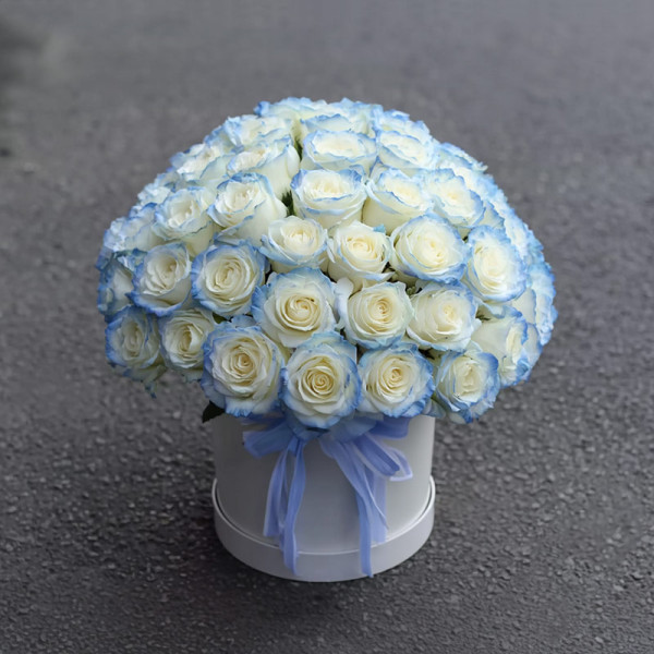 Frost-Kissed Azure — A Moonlit Ode to White Roses & Sea Mist​